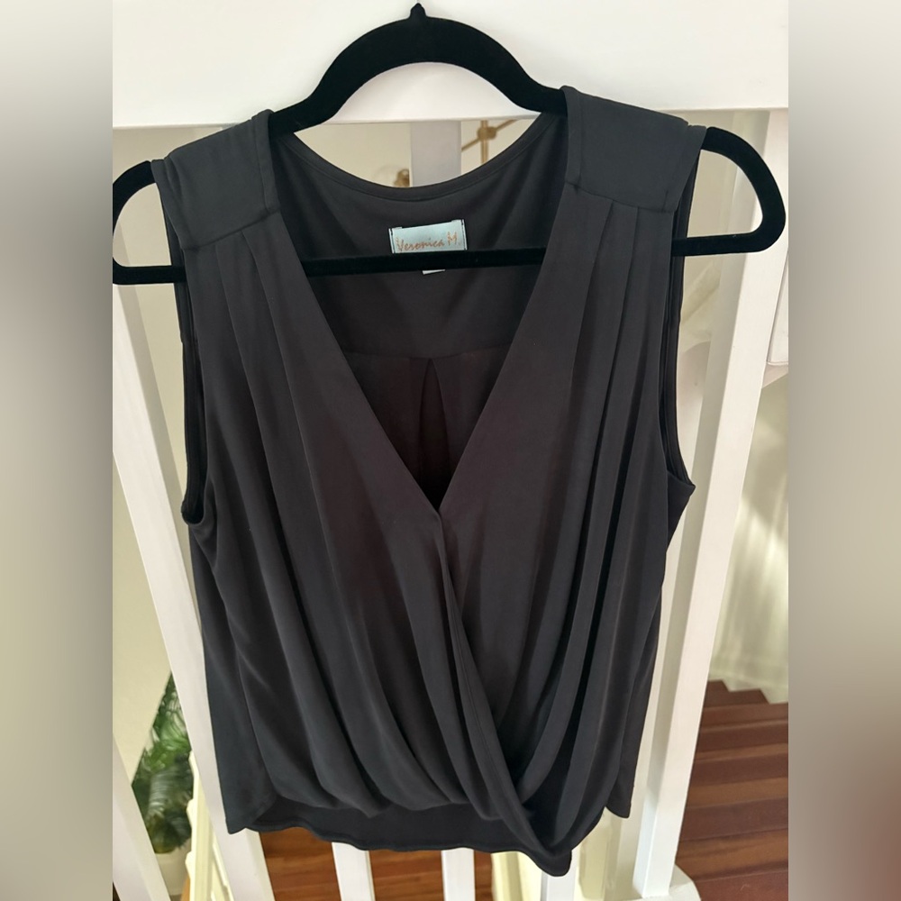 Veronica M Black Sleeveless Top